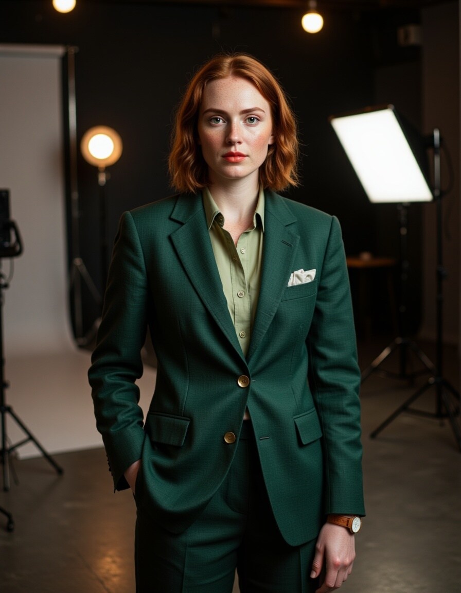 Foto profissional 4 - Versão feminina simulando que está em um estudio